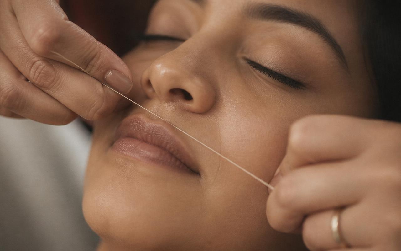 Lip Waxing or Threading at Queen Salon & Beauty